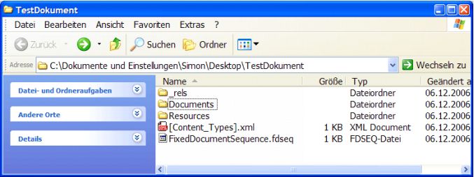 XPS-Datei mit Packer betrachtet